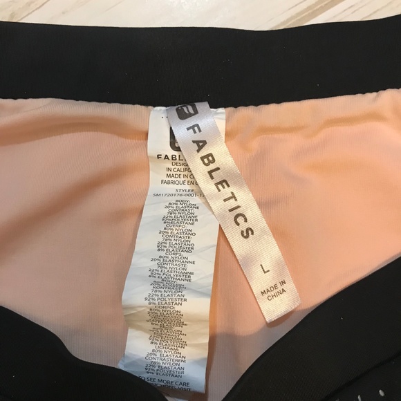 Fabletics Valentina Large Black Nude Swim Bottoms - Picture 3 of 5